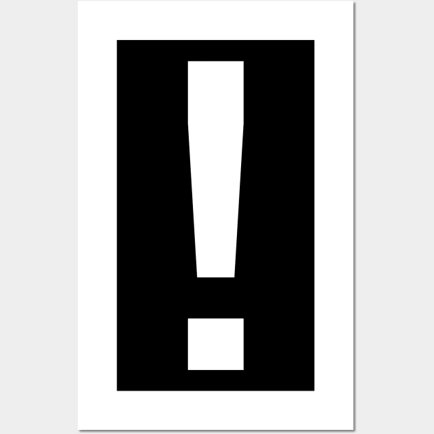 Exclamation in White Minimal Expression Wall Art by ellenhenryart